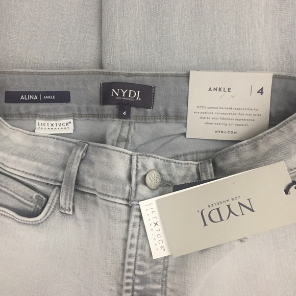 NYDJ Alina Ankle Jeans Grey Skinny Sz 4 - Picture 5 of 7